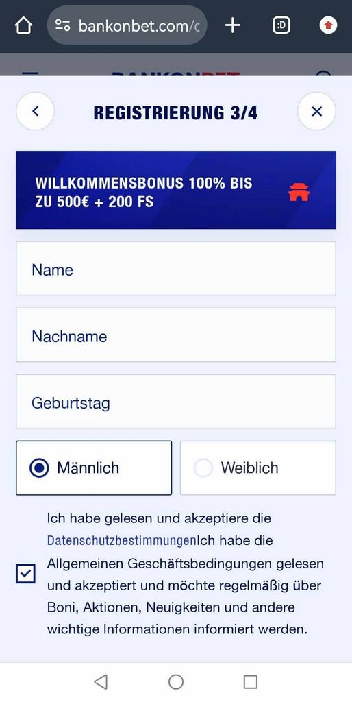 Sitio web del casino Bankonbet