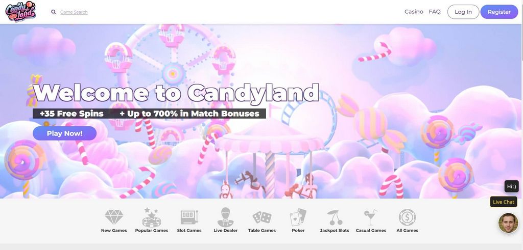 Sitio web del Casino CandyLand